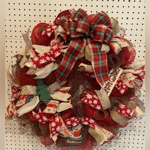 Rustic Santa Themed Christmas Wreath